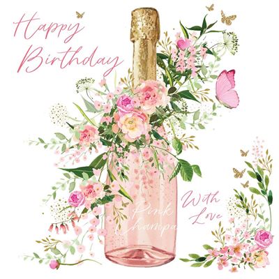 Nigel Quiney Pizazz ROSE CHAMPAGNE Birthday Card*