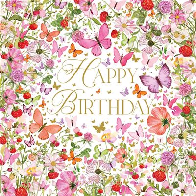 Nigel Quiney Pizazz COSMOS/BUTTERFLIES Birthday Card*