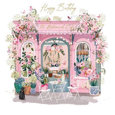 Nigel Quiney Pizazz BOTANICAL CAFÉ Birthday Card*
