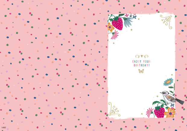 ICG Floral Birds Birthday Card*