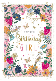 ICG Floral Birds Birthday Card*