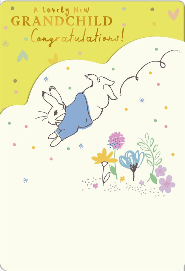 Hallmark Peter Rabbit Birth of Your New Baby Grandchild Card