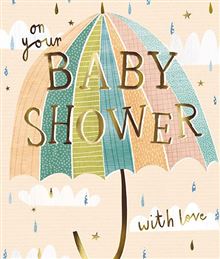 Paper House Baby Shower Card *