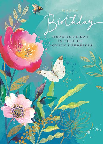 Ling Design Butterfly Birthday Card*