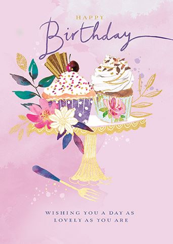 Ling Design Cupcakes Birthday Card*