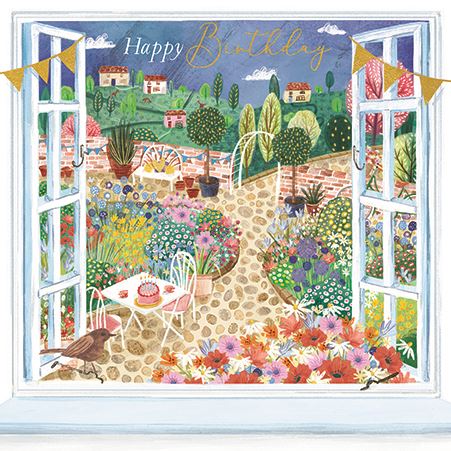 Ling Design Garden Terrace Birthday Card*