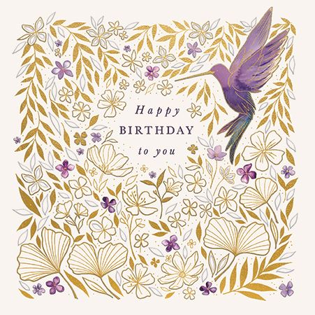 Ling Design Hummingbird Birthday Card*