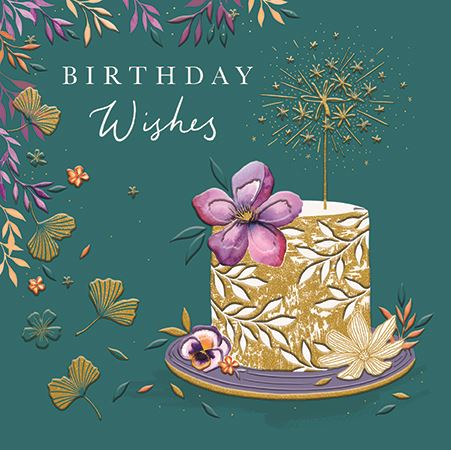 Ling Design Floral Cake Birthday Card*