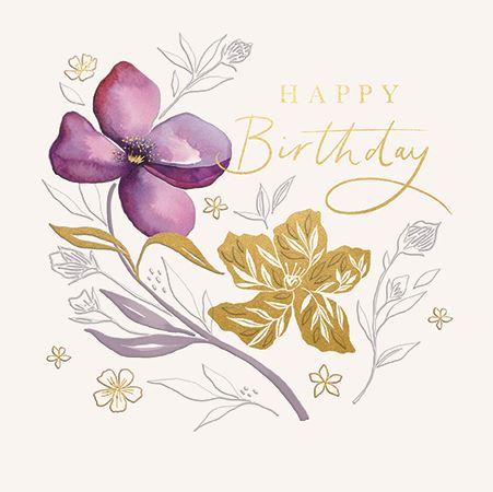 Ling Design Floral Birthday Card*