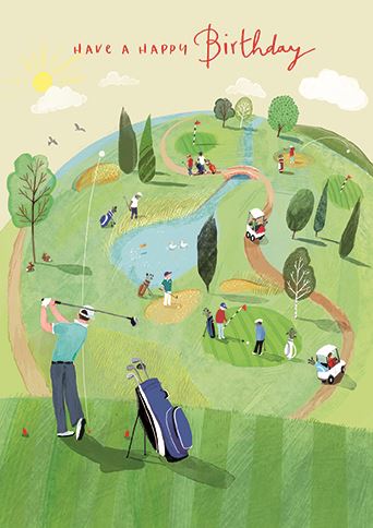 Ling Design Golf Birthday Card*