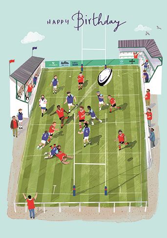 Ling Design Rugby Birthday Card*