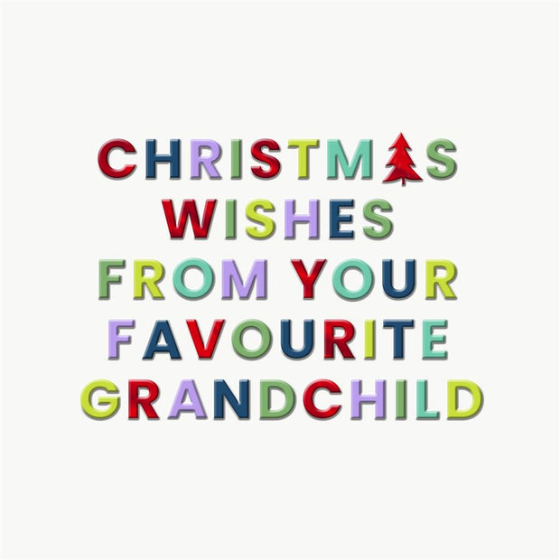 Hallmark From Your Favourite Grandchild Christmas Card