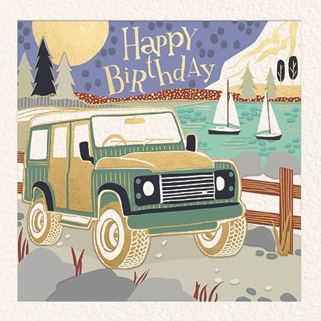 Ling Design Land Rover Defender Birthday Card*