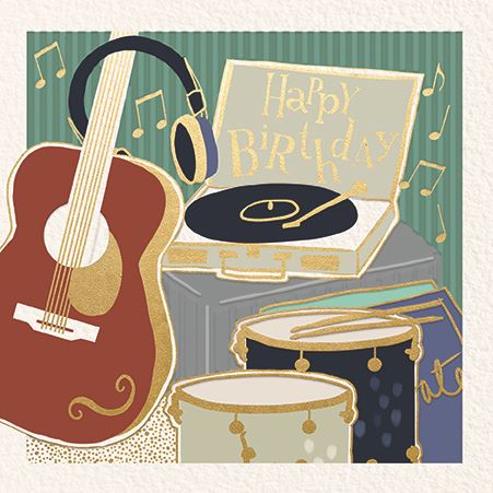 Ling Design Music Lover Birthday Card*
