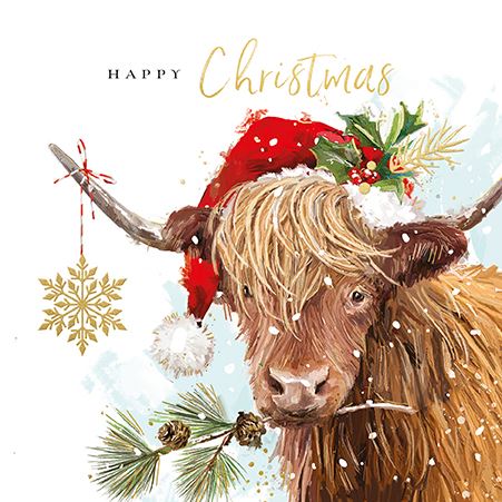 Ling Design Highland Cow Christmas Card**