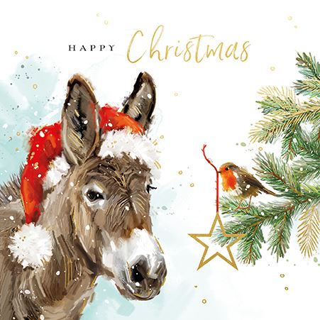 Ling Design Donkey Christmas Card**