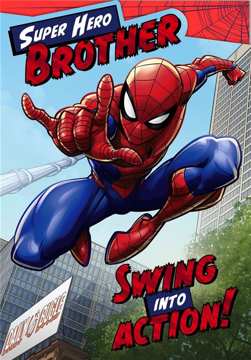 Hallmark Spiderman Brother birthday Card*