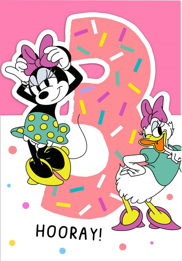 Hallmark Disney Minnie Mouse 3rd Birthday Card*