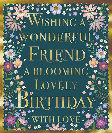 Paper House Floral Friend Birthday Card*