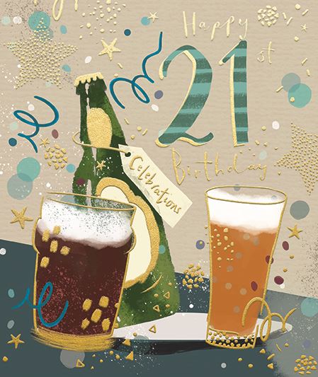 Ling Design 21st Birthday Card*