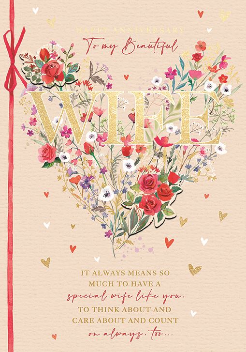 Ling Design Wife On Our Anniversary Card*