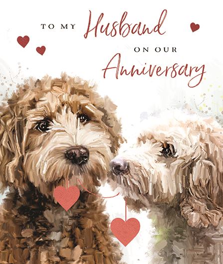 Ling Design Husband Cockapoo Anniversary Card*