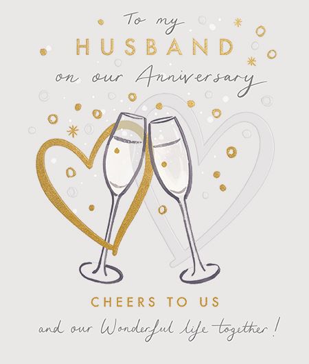 Ling Design Husband Anniversary Card*