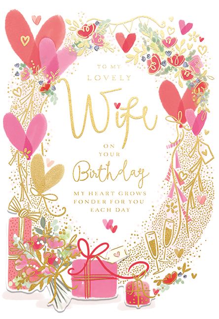 Ling Designs Wife Birthday Card*