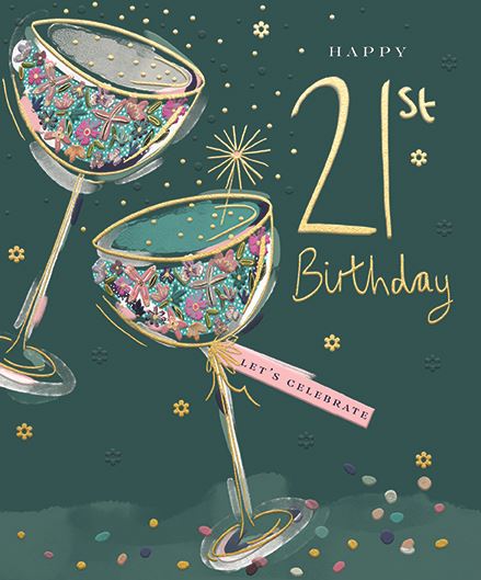 Ling Design 21st Birthday Card*