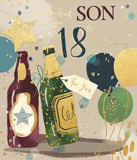 Ling Design Son 18th Birthday Card