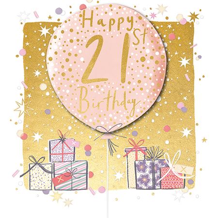 Ling Design 21st Birthday Card*