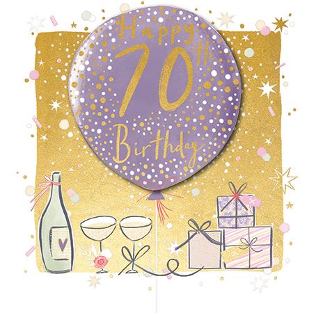 Ling Design 70th Birthday Card*
