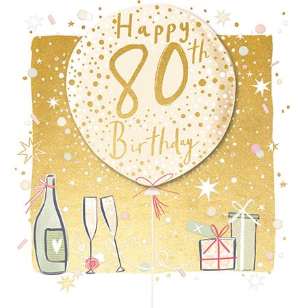 Ling Design 80th Birthday Card*