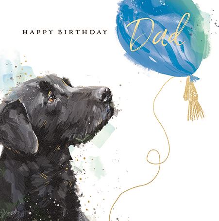 Ling Design Dad Black Labrador Birthday Card*