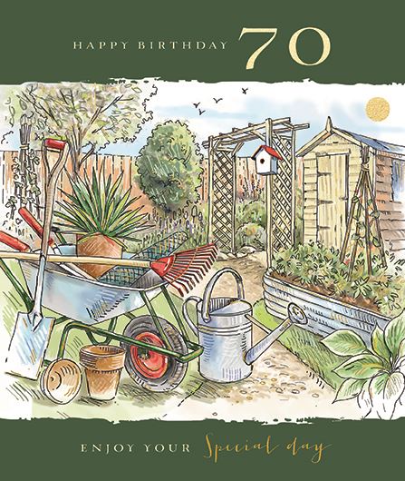 Ling Design 70th Birthday Card*