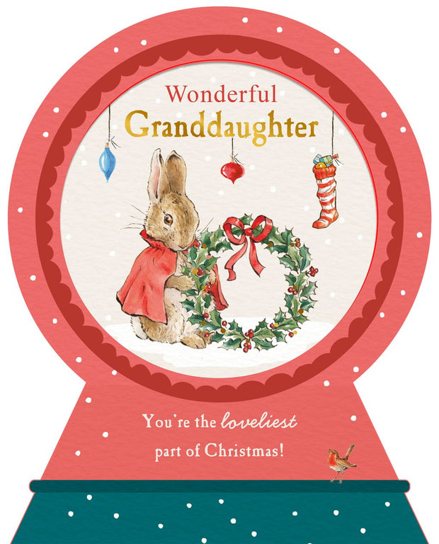 Hallmark Granddaughter Peter Rabbit Christmas Card**