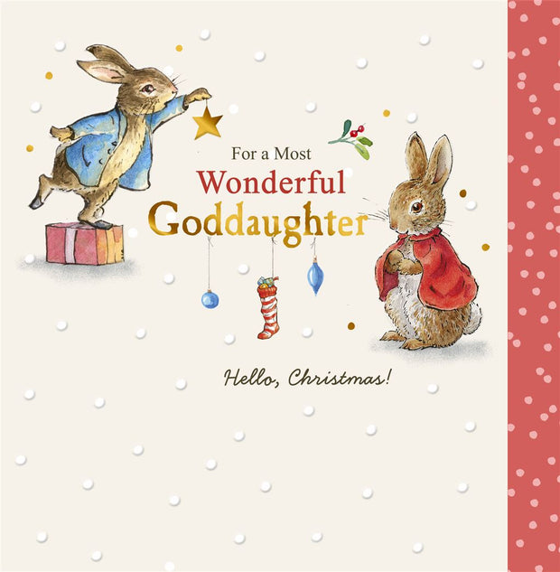 Hallmark Goddaughter Peter Rabbit Christmas Card