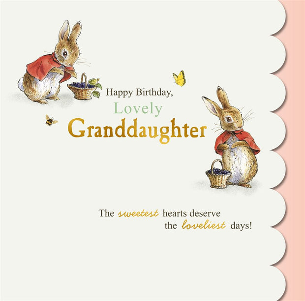 Hallmark Granddaughter Beatrix Potter Peter Rabbit Birthday Card*