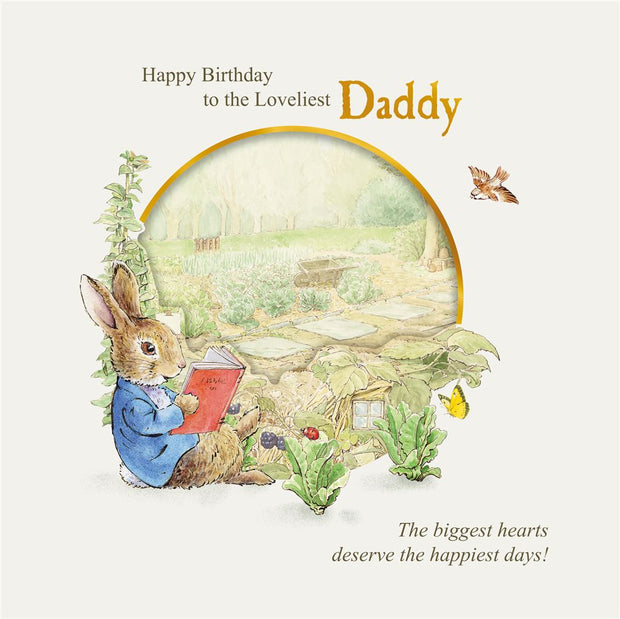 Hallmark Daddy Beatrix Potter Peter Rabbit Birthday Card*