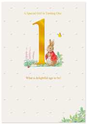 Hallmark Peter Rabbit Flopsy 1st Birthday Card*