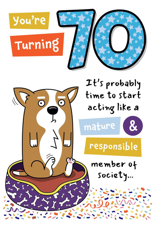 Hallmark 70th Humour Birthday Card*