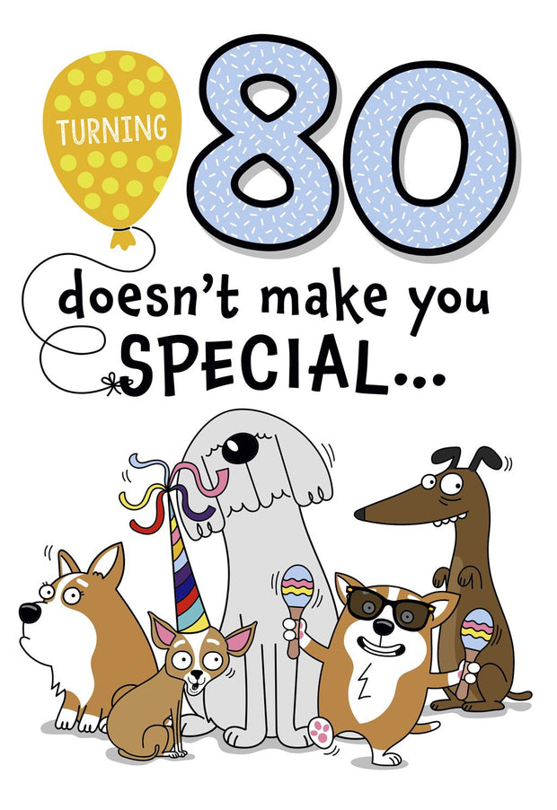 Hallmark 80th Humour Birthday Card*