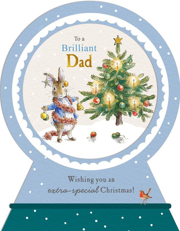 Hallmark Dad Peter Rabbit Christmas Card**