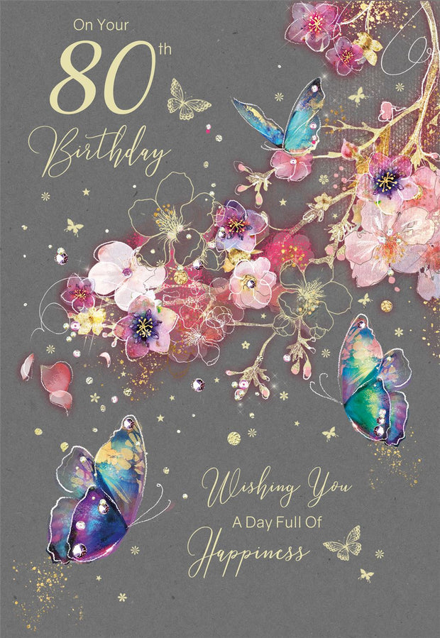 Cherry Orchard 80th Birthday Card*