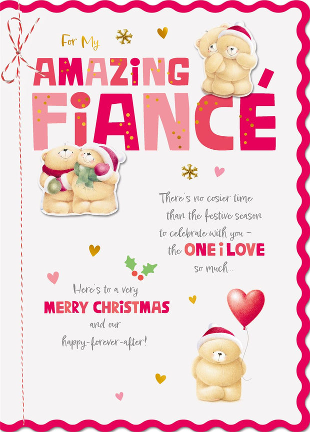Hallmark Fiancé Forever Friends Boxed Christmas Card**