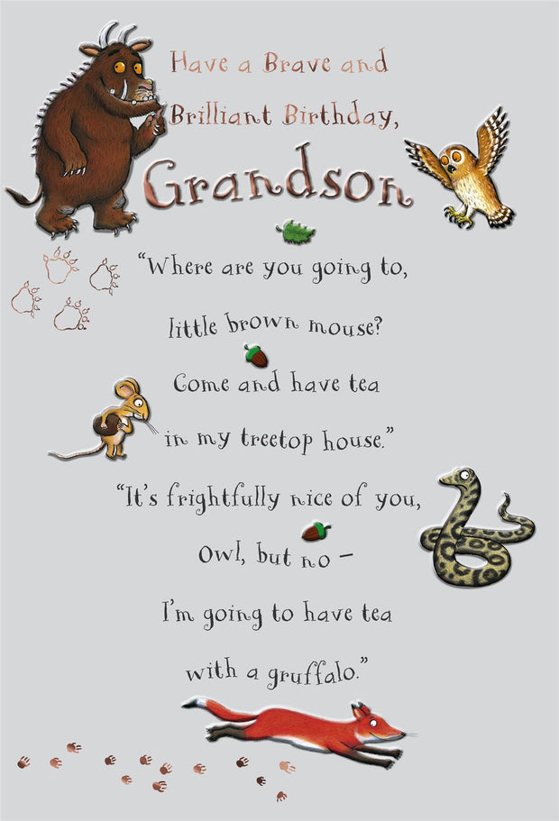 Hallmark Julia Donaldson The Gruffalo Grandson Birthday Card