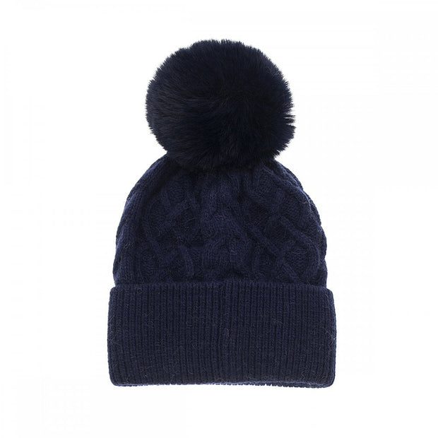 Navy Bobble Hat*