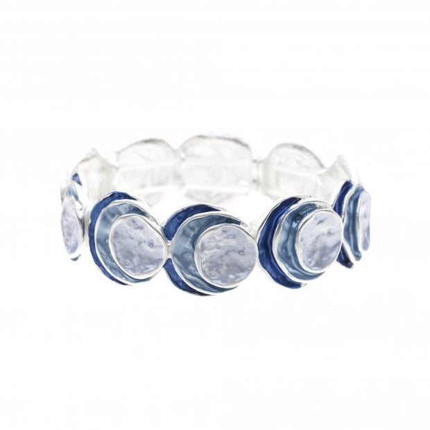 Matt Silver Blue Bracelet