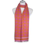 Accessories By Park Lane Fuchsia & Orange Heart Scarf