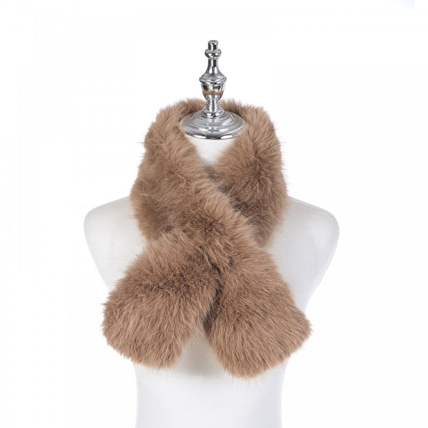 Accessories By Park Lane Cappuccino Faux Fur Tippet Scarf*